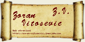 Zoran Vitošević vizit kartica
